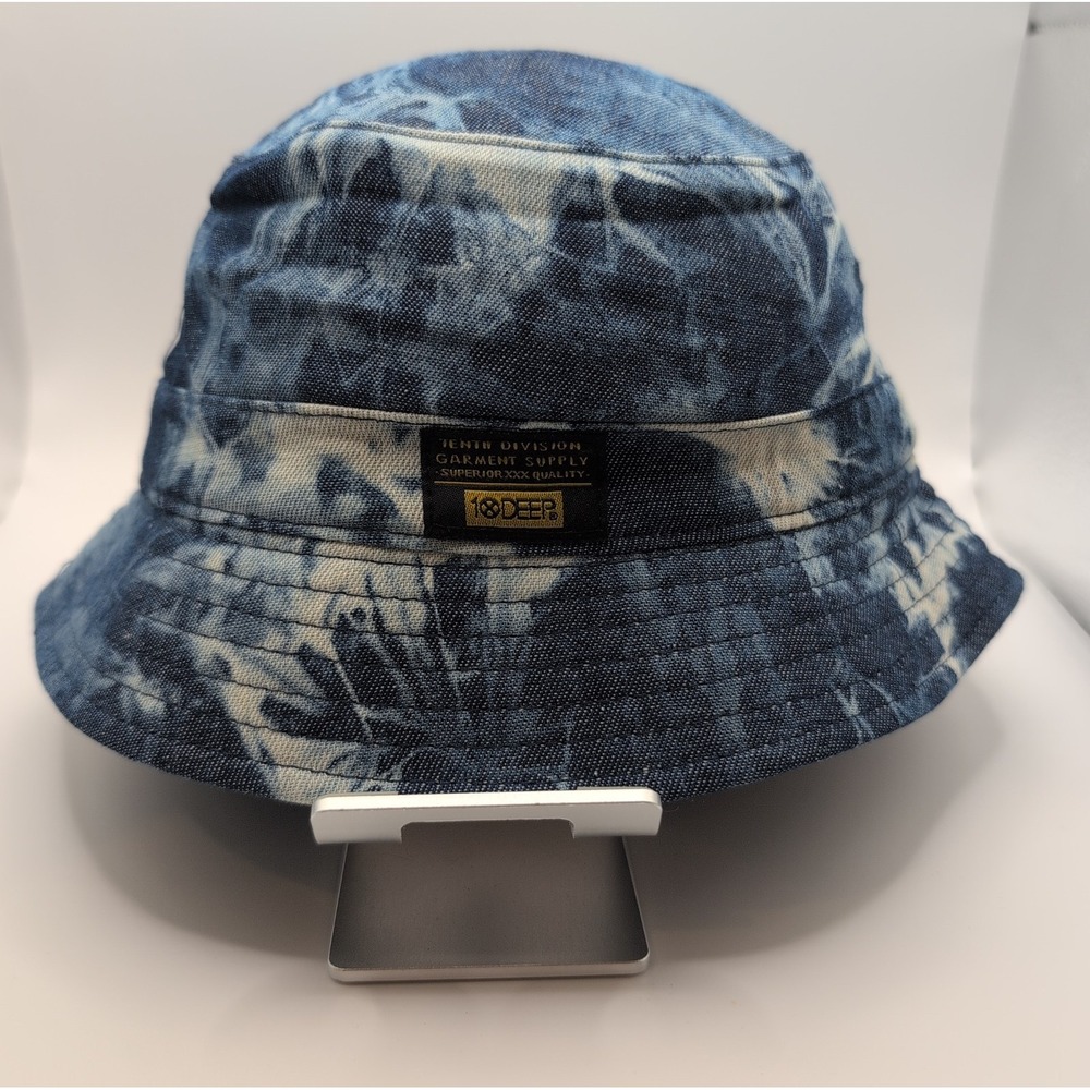 10 Deep Denim Print Bucket Hat Sm/Md